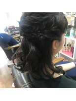 ヘアーアンドネイル ピーファイブ(hair&nail P five)&nbsp;ミディアムヘアセット×結婚式×パーティ