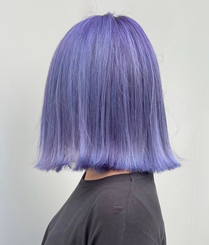 紫髪。 個性派 ハイライト シャドールーツ 紫髪 purple 派手髪 ブリーチ