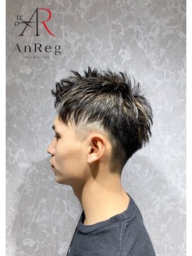 アンレッグ(AnReg) 【アンレッグ】アップバングショート×ナチュラルハイライト