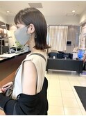 ＊大人可愛い伸ばしかけボブ シースルーバング 天王寺美容室