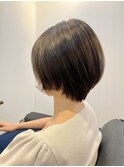 【Lib】大人かわいい丸みショート×グレージュ