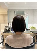 【佐久間史将】大人かわいいぱっつんボブx似合わせ地毛風カラー