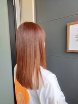 リノ(Lino)&nbsp;オレンジベージュ/ツヤストレート/ブリーチあり