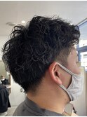 ツイストスパライルパーマ アッシュブラック