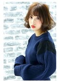 ミルクブラウン/ダークパープル/ナチュラルショート/夏/町田