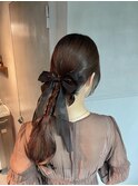 【タイトポニーテール】/結婚式/二次会/同窓会/銀座/ヘアセット