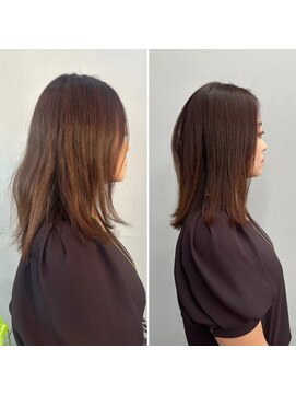 ステップボーンカットオオサカ(STEP BONE CUT OSAKA Via TICK-TOCK) 【ステップボーンカット】ビフォーアフター～ロングヘア骨格補正