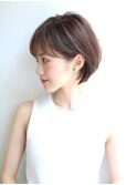 ふんわり丸みショートボブ
