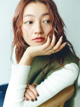 カナン(CANAAN) こなれミディ前髪なしアンブレラカラーイメチェンウェーブパーマ