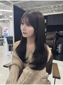 韓国ヘア/レイヤー/顔周り/ブリーチなし/髪質改善/グレージュ