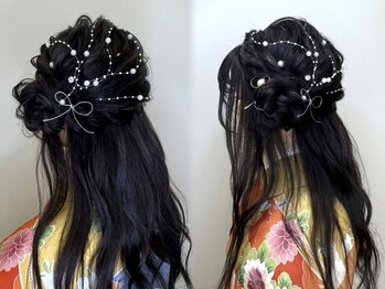 アミューズ(amu se)の写真/《人気の理由は髪飾りの無料レンタル》先着順の早割でかなりお得！美しく華やかな1点物で、特別な瞬間を。