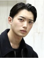 ヨシザワインク プレミアム 横浜 桜木町店(YOSHIZAWA Inc. PREMIUM) メンズツーブロックショート七三アップバングスタイル