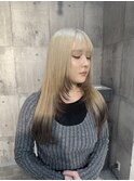 ミルクティーベージュ　エンドカラー