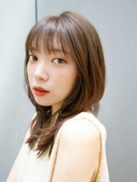 ヘアーロギア 栄店(hair LOGiA) ミルクティーベージュデザインカラーレイヤーカットウェットヘア