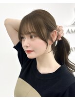 アマトウキョウ アユンチェ(AMA TOKYO×AYUNCHE)&nbsp;韓国ヘア　2wayバング  レイヤーカット くびれヘア  顔周り/