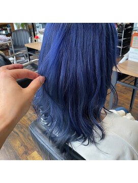 ガルボ ヘアー(garbo hair) 【ハイトーン♪】ターコイズカラー♪