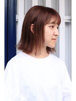 ヘアーサロン ビー(hair salon b.)&nbsp;ボブ　レイヤー　ブリーチ　ピンクモカ