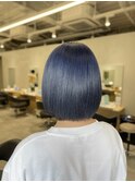 透けるブルー×ハイトーン