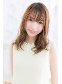大人かわいい♪ネオシースルーバングゆるふわミディa1