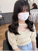 フェイスレイヤー/韓国風ヘア/エギョモリ/アッシュブラック