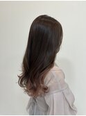 インナーカラーピンクベージュ