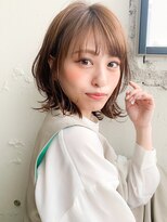 アグノス 青山(Agnos) 斜めバングふんわりカールくびれヘアイメチェン#150d0323