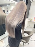 【梅田】ケアブリーチ髪質改善ダブルカラーグレージュ