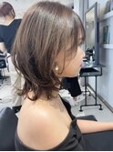 ネオウルフ×オフィスハイライトボブウルフウルフカット