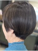 大人可愛いミセスショートスタイル/スッキリうる艶/30代40代50代
