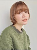 ショートボブ/レイヤーボブ/顔まわり/ベージュカラー/イメチェン