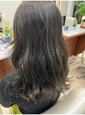 透明感フォギーグレージュ/セミロング