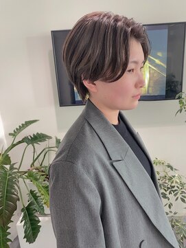 レフ(LEF) ケアブリーチ/グレージュ/寒色系/ハンサムショート/小顔ショート