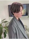 ケアブリーチ/グレージュ/寒色系/ハンサムショート/小顔ショート