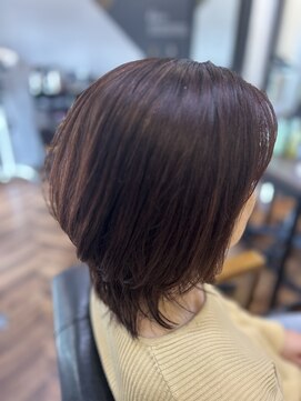 ケイズ Ksスタイル 白髪ぼかしハイライト くびれミディ