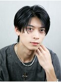 ナチュラルセンターパート　ストレートパーマ
