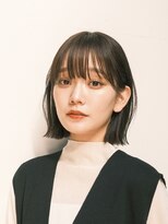 ガーデンヨコハマエスト(GARDEN YOKOHAMA est)&nbsp;ボブ　外ハネボブ　くびれヘア　切りっぱなしボブ　暗めカラー