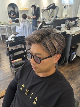 アークス(Ark'ss) ショート　メンズ　ハイライト　メッシュ　ホワイトメッシュ