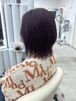 ユイマァル 岡山店(YUIMARL)&nbsp;くびれヘア20代30代40代ハイレイヤーウルフラベンダーカラー