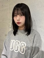 ヨーク(YOKE) 【YOKE】ミディアムレイヤー顔周りカットグレージュブラウン