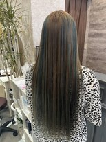 ヘアー ブランコ(hair Blanco)&nbsp;グレージュ×ミントブルーハイライト