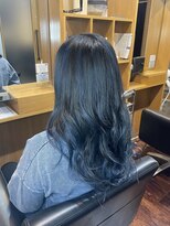 美容室オルセー ブルーブラックハイライト