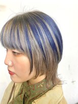 オンザ(ONTHE)&nbsp;ブルーハイライト個性的ネオウルフスタイル【林京平】