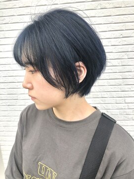 アーチ(ARCH) 【ARCH 竹田】丸みショートボブ　ダークネイビー