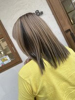 ヘアーゾーン ハチマルハチ 登戸駅前店(Hair Zone 808)&nbsp;ぷっつりラインのコントラストカラー