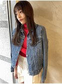 【MAULOA】 オリーブグレージュ×オン眉ロング
