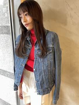 マウロア(MAULOA) 【MAULOA】 オリーブグレージュ×オン眉ロング