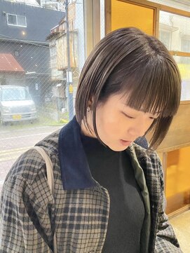 トト 船橋店(toto.) 黒髪/グレーベージュ/レイヤーロング/前髪パーマ[西船橋/津田沼]