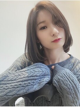 エムスラッシュ たまプラーザ(M.SLASH) ■大人可愛いミディアムボブココアブラウンMSLASHたまプラ13-3★