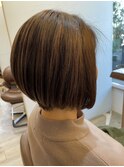 40代50代60代大人ボブ大人ショート/白髪ぼかし/ハイライトカラー