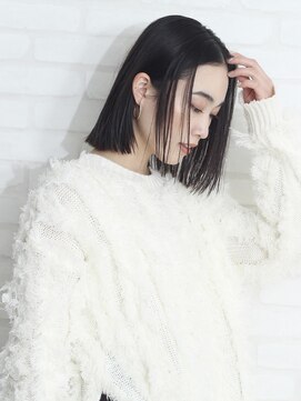 マイン(MINe) 大人可愛い/切りっぱなしボブ/前髪なし/ワンレン/20代/30代/40代